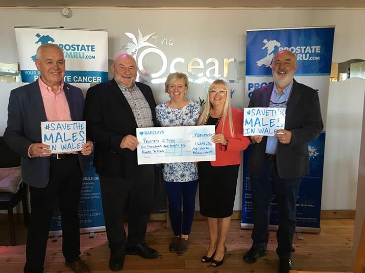 Pembrokeshire Friends of Prostate Cymru receive over £6,000 from generous Ocean Cafe Bar in Broad Haven